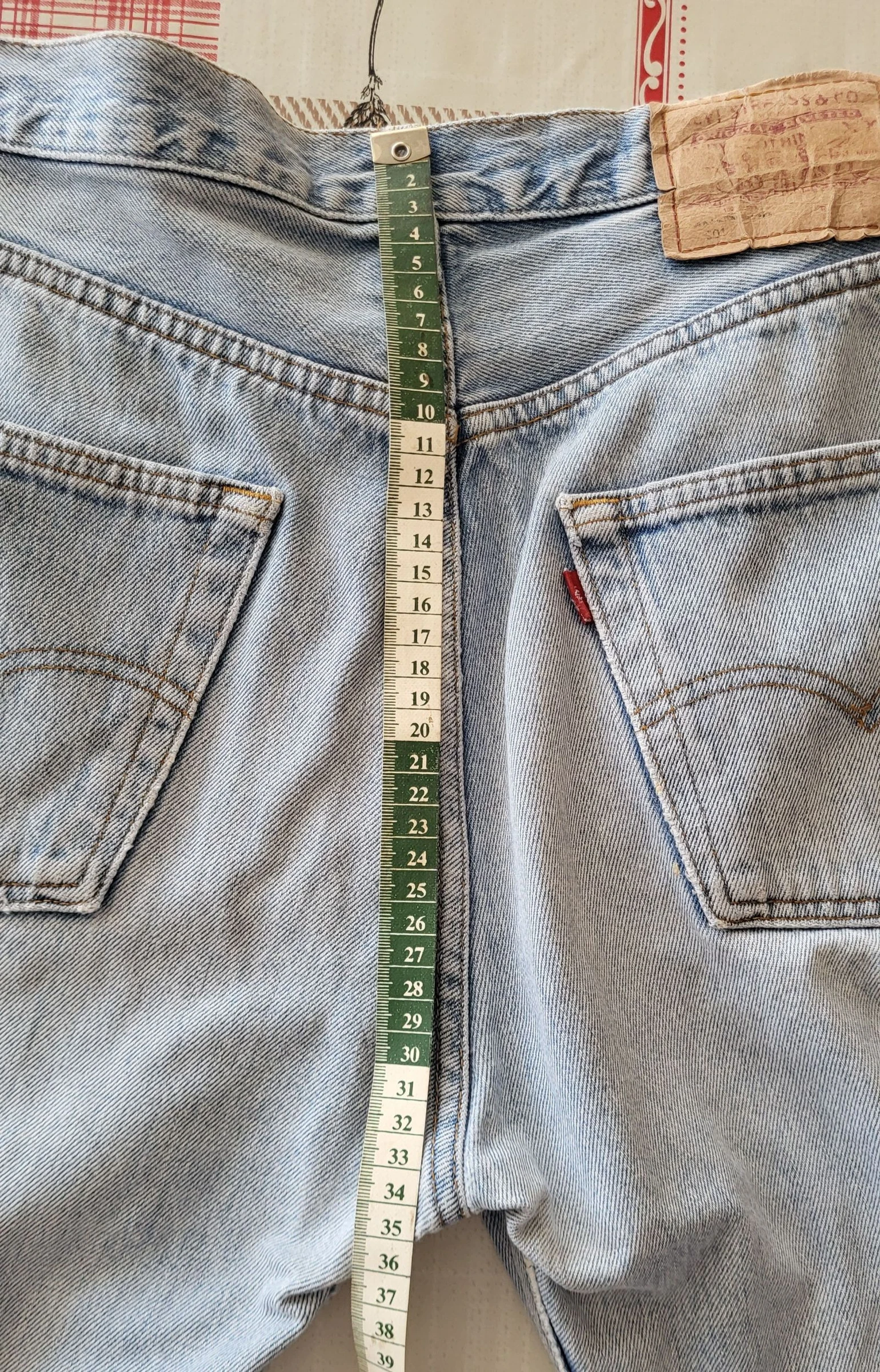 Jeans Levi's 501 TFr40/TUS30 - Azul Claro - Vintage anos 90 - Feito na França - 100% Algodão em OT – photo 14
